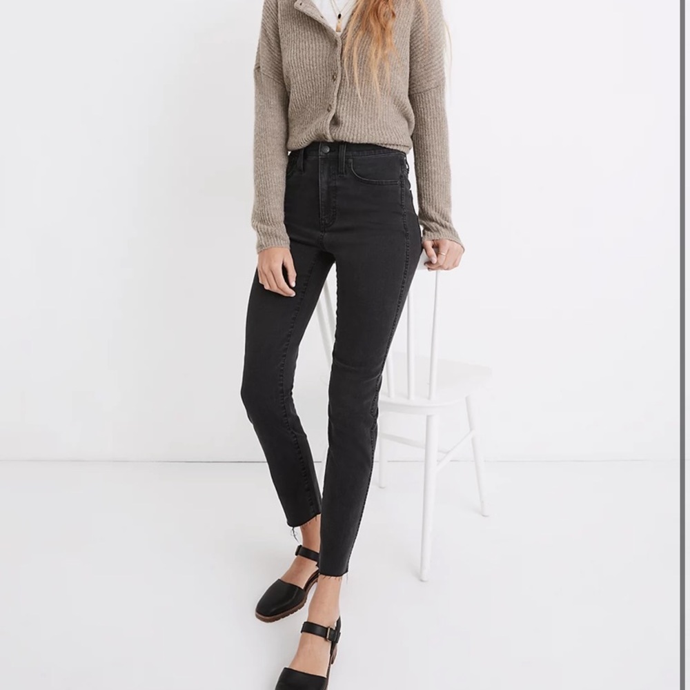 NWOT Madewell Stovepipe Jeans in Banberry Wash: Raw-Hem Edition
